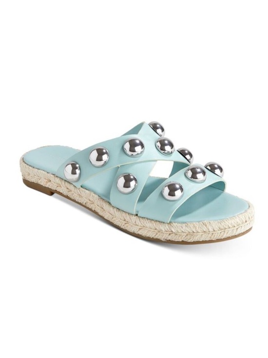 MARC FISHER Shoes - MARC FISHER Womens Green Prisca Toe Block Heel Slip On Espadrille Shoes 8 M